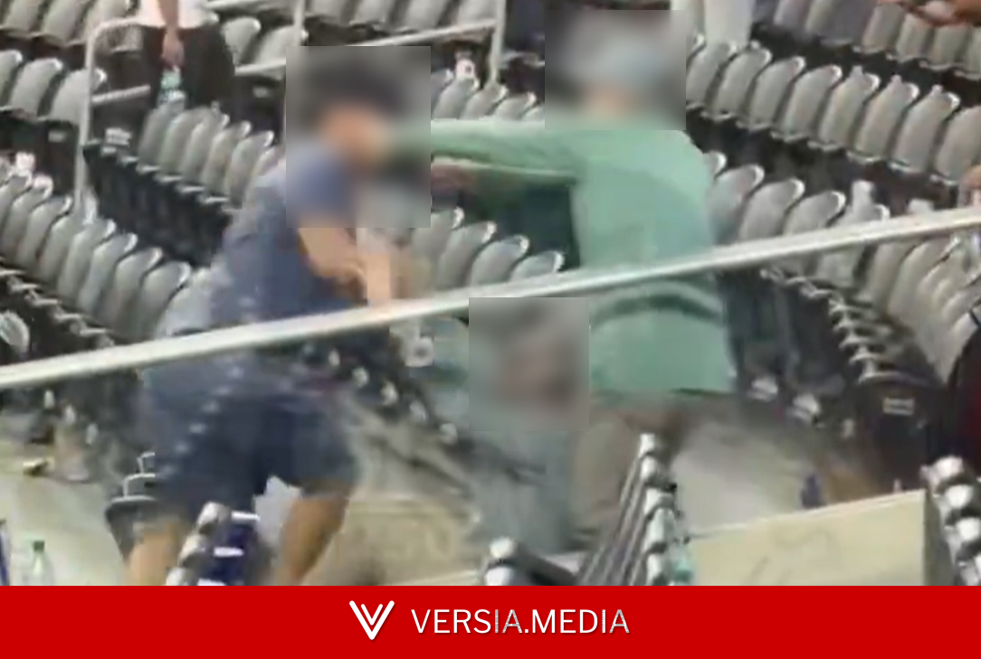 لقطات توثق لحظة اندلاع مشاجرة عنيفة في مدرجات مباراة إيران بكأس العالم (فيديو)